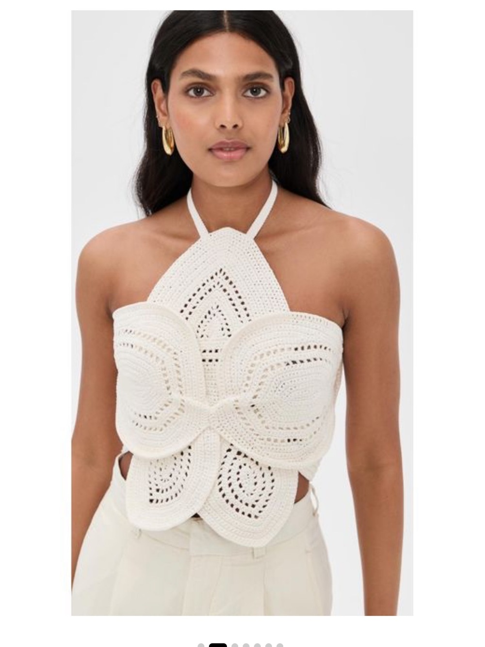 Cult Gaia Crochet Halter Crop Top. Worn once.